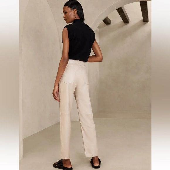 NWT! Banana Republic The Straight 100% Genuine Leather Pant Multiple (AS IS) 🎟️ - Picture 2 of 8